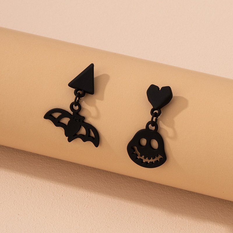 Bat Earrings Ghost Skull-Jewearrings