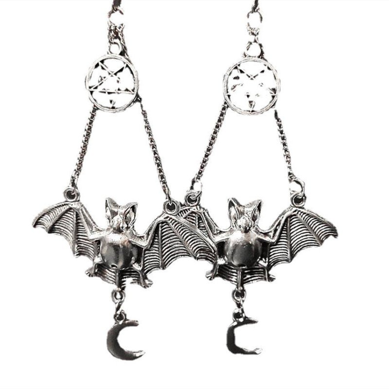 Bat Earrings Gothic Halloween-Jewearrings