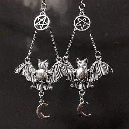 Bat Earrings Gothic Halloween-Jewearrings