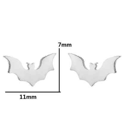 Bat Earrings Halloween Bat Stud Earrings-Jewearrings