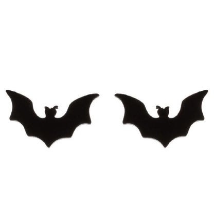 Bat Earrings Halloween Bat Stud Earrings-Jewearrings