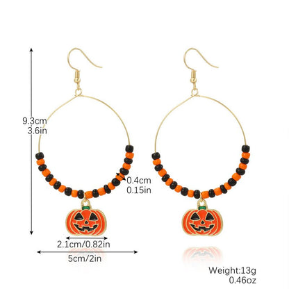 Bat Earrings Halloween Pumpkin Skull-Jewearrings