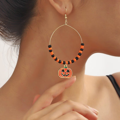 Bat Earrings Halloween Pumpkin Skull-Jewearrings