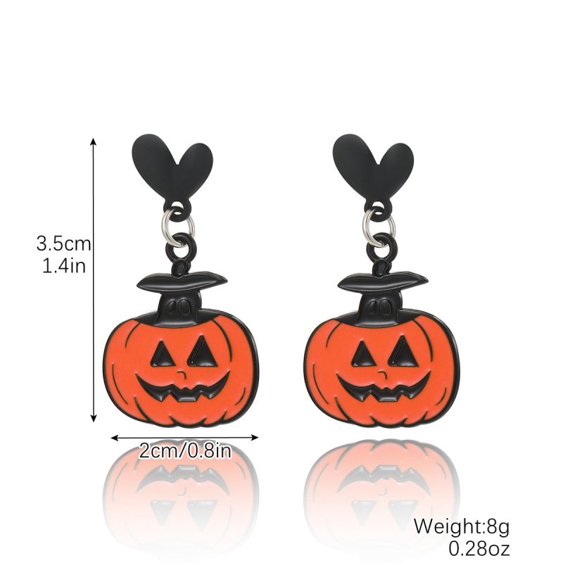 Bat Earrings Halloween Pumpkin Skull-Jewearrings