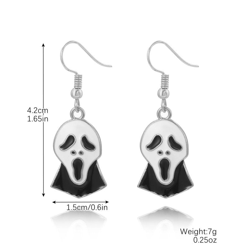 Bat Earrings Halloween Pumpkin Skull-Jewearrings