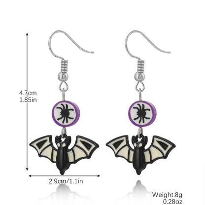 Bat Earrings Halloween Pumpkin Skull-Jewearrings