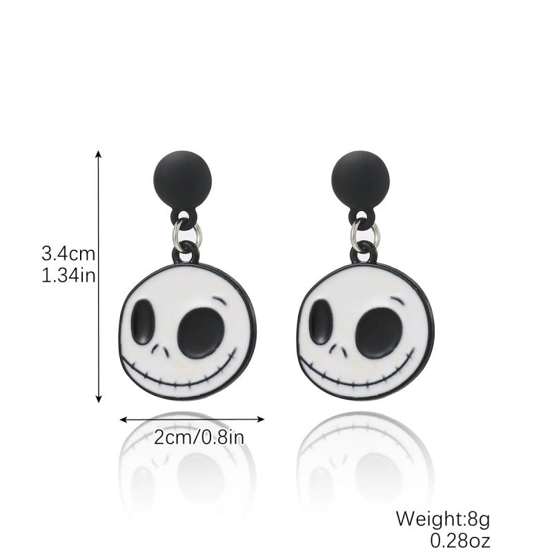 Bat Earrings Halloween Pumpkin Skull-Jewearrings