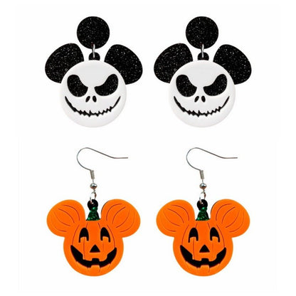 Bat Earrings Pumpkin Ghost Earrings-Jewearrings