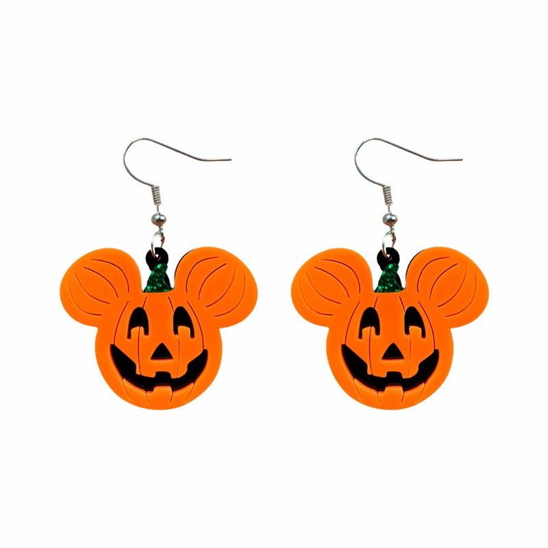 Bat Earrings Pumpkin Ghost Earrings-Jewearrings