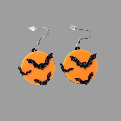 Bat Earrings Pumpkin Spider Ghost-Jewearrings