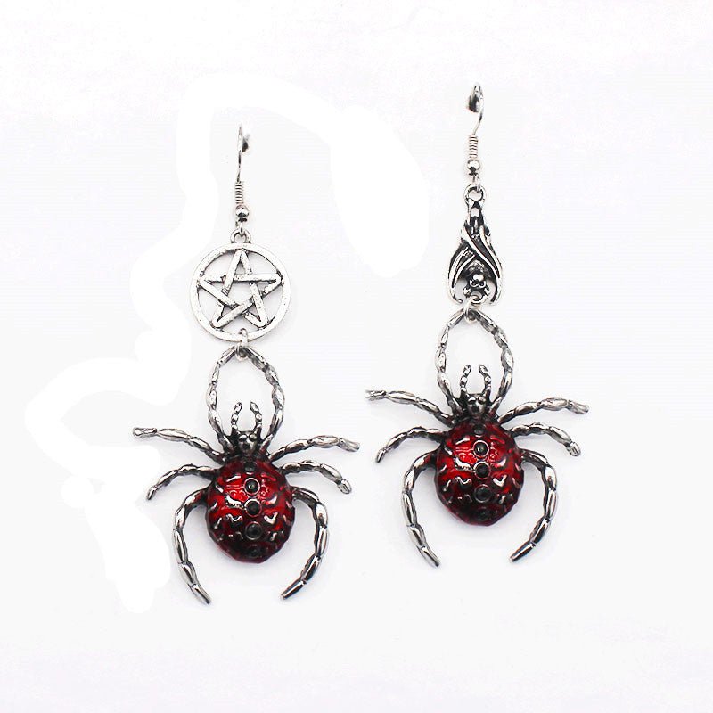 Bat Earrings Red Oil Dripping Earrings-Jewearrings