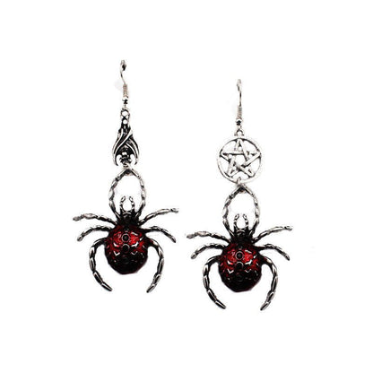 Bat Earrings Red Oil Dripping Earrings-Jewearrings