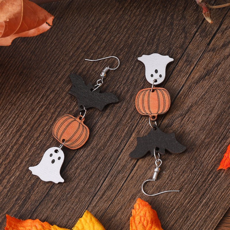 Bat Earrings Spooky Pumpkin-Jewearrings