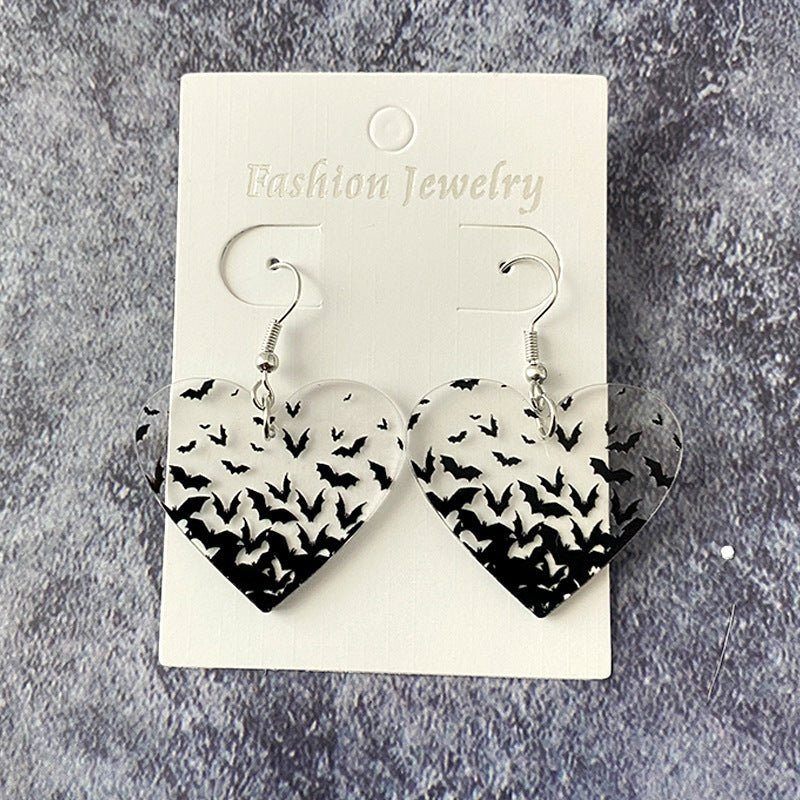 Bat Earrings Transparent-Jewearrings