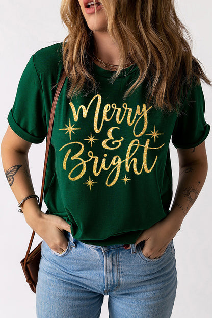 MERRY AND BRIGHT Short Sleeve T-Shirt-Jewearrings