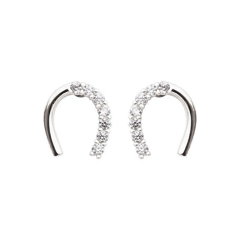 925 Sterling Silver Simple Elegant All-match Earrings Women-Jewearrings