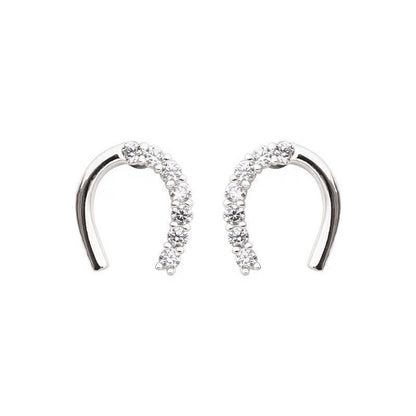 925 Sterling Silver Simple Elegant All-match Earrings Women-Jewearrings