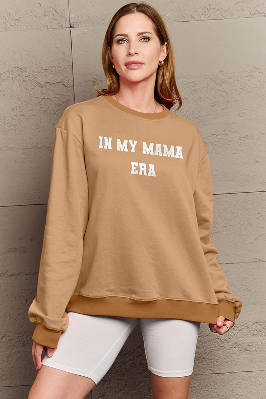 Simply Love Full Size IN MY MAMA EAR Graphic Sweatshirt-Jewearrings