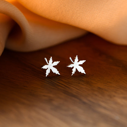 Women's Fashionable Simple Pure Silver Stud Earrings-Jewearrings