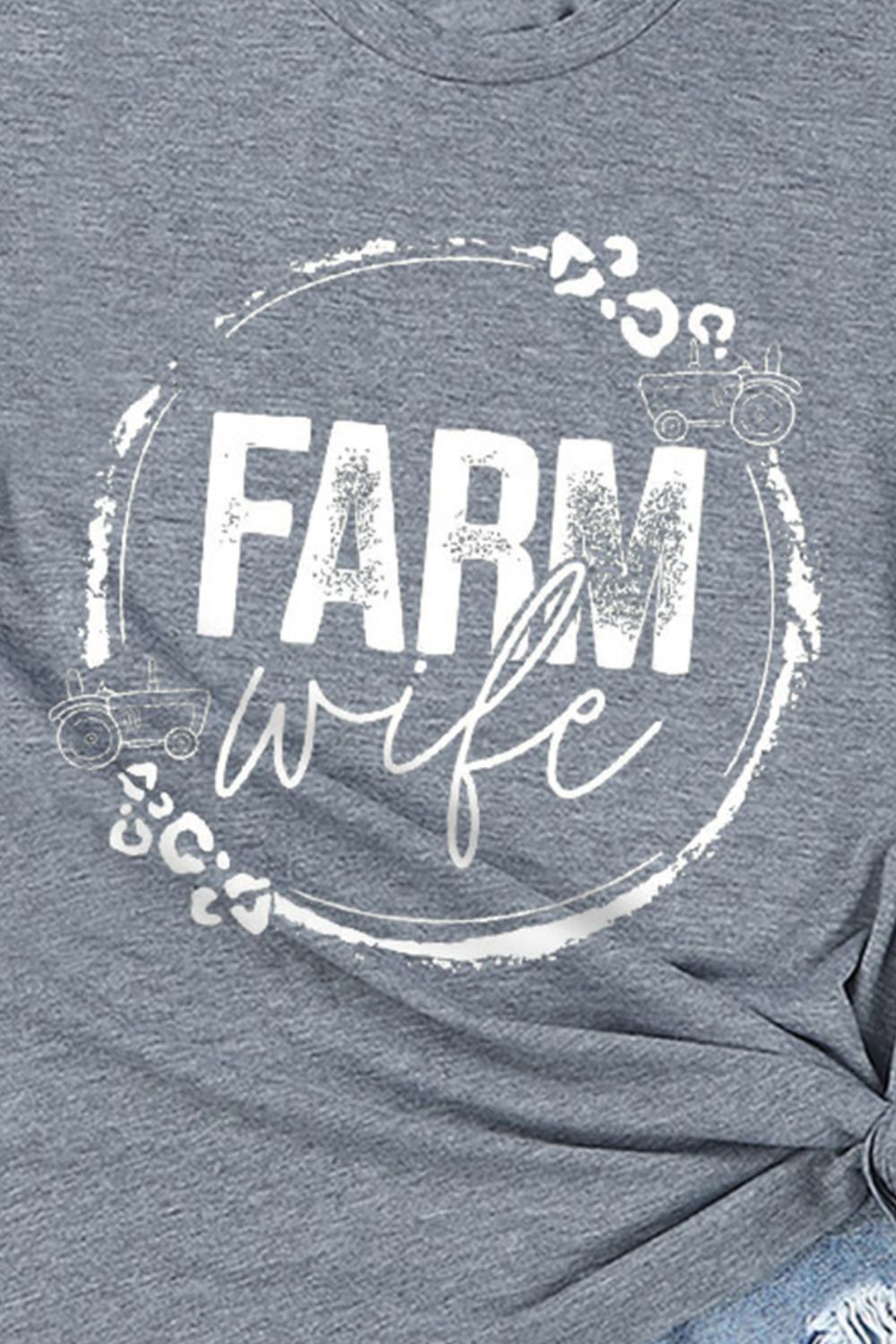 FARM WIFE Graphic Tee Shirt-Jewearrings