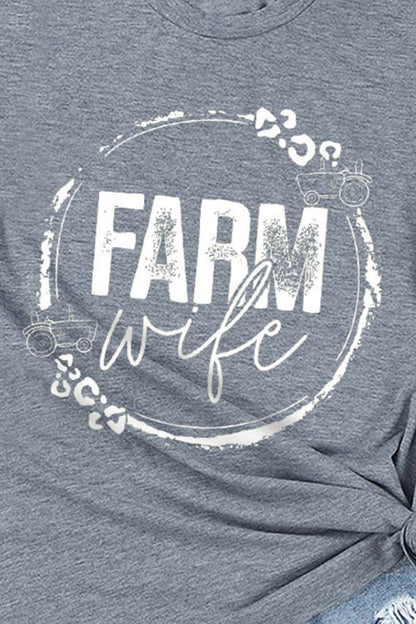 FARM WIFE Graphic Tee Shirt-Jewearrings