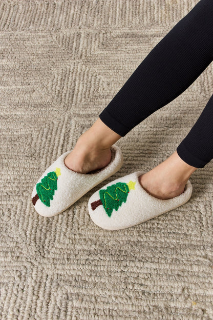 Melody Christmas Tree Cozy Slippers-Jewearrings