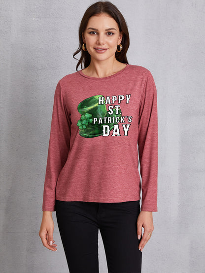 HAPPY ST. PATRICK'S DAY Round Neck T-Shirt-Jewearrings