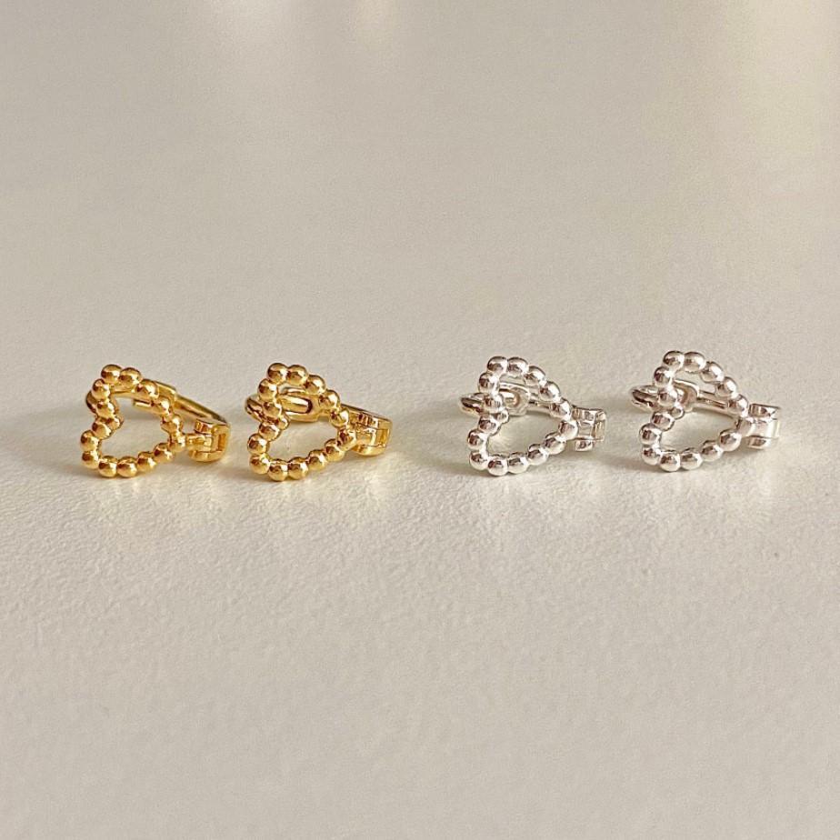 Korean Version Of 925 Sterling Silver Love Earrings-Jewearrings