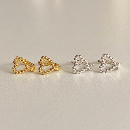 Korean Version Of 925 Sterling Silver Love Earrings-Jewearrings