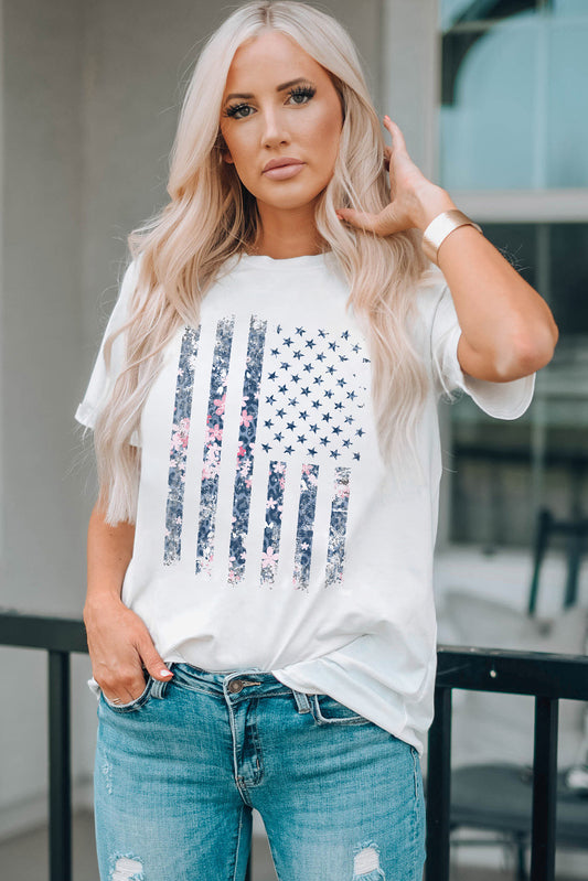 Stars and Stripes Graphic Tee-Jewearrings