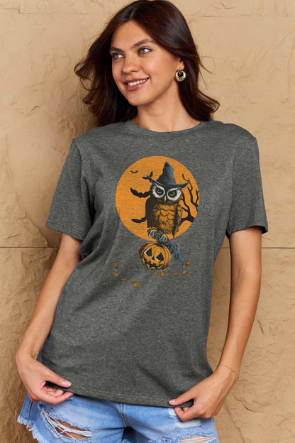 Simply Love Full Size Holloween Theme Graphic Cotton T-Shirt-Jewearrings