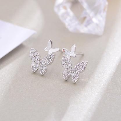 European And American Temperament Fashion And Popular Butterfly Stud Earrings-Jewearrings