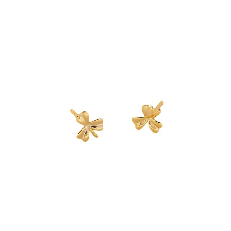 925 Sterling Silver Clover Stud Earrings For Women-Jewearrings