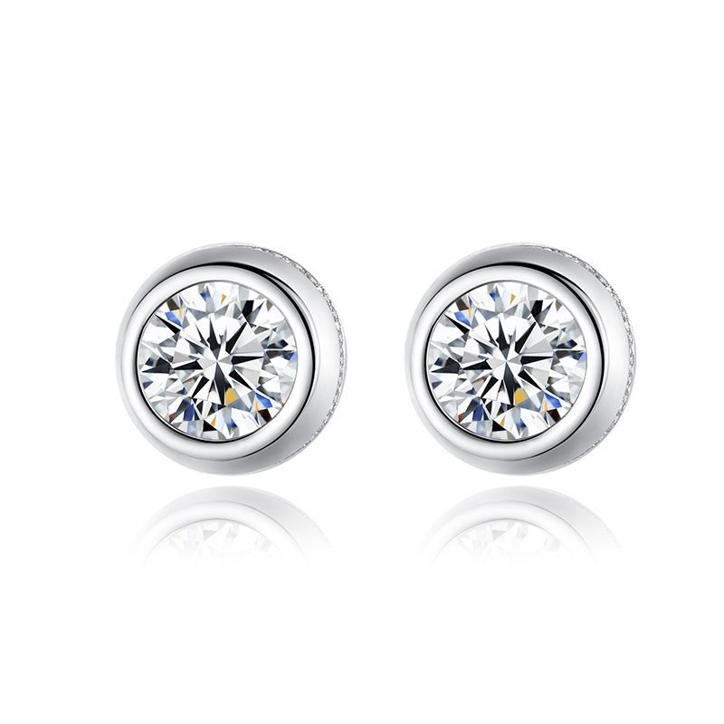 Sterling Silver Bubble Stud Earrings Women Fashion-Jewearrings