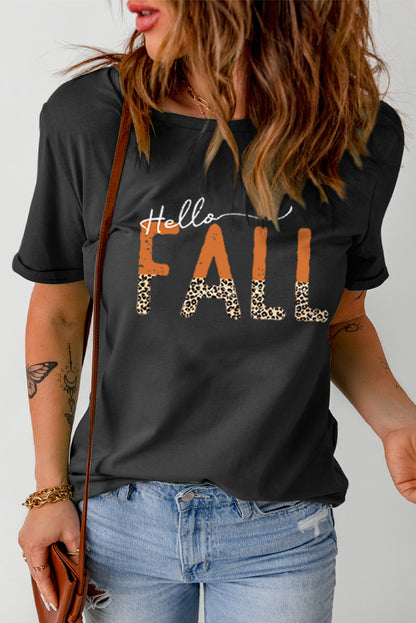 HELLO FALL Graphic Tee-Jewearrings