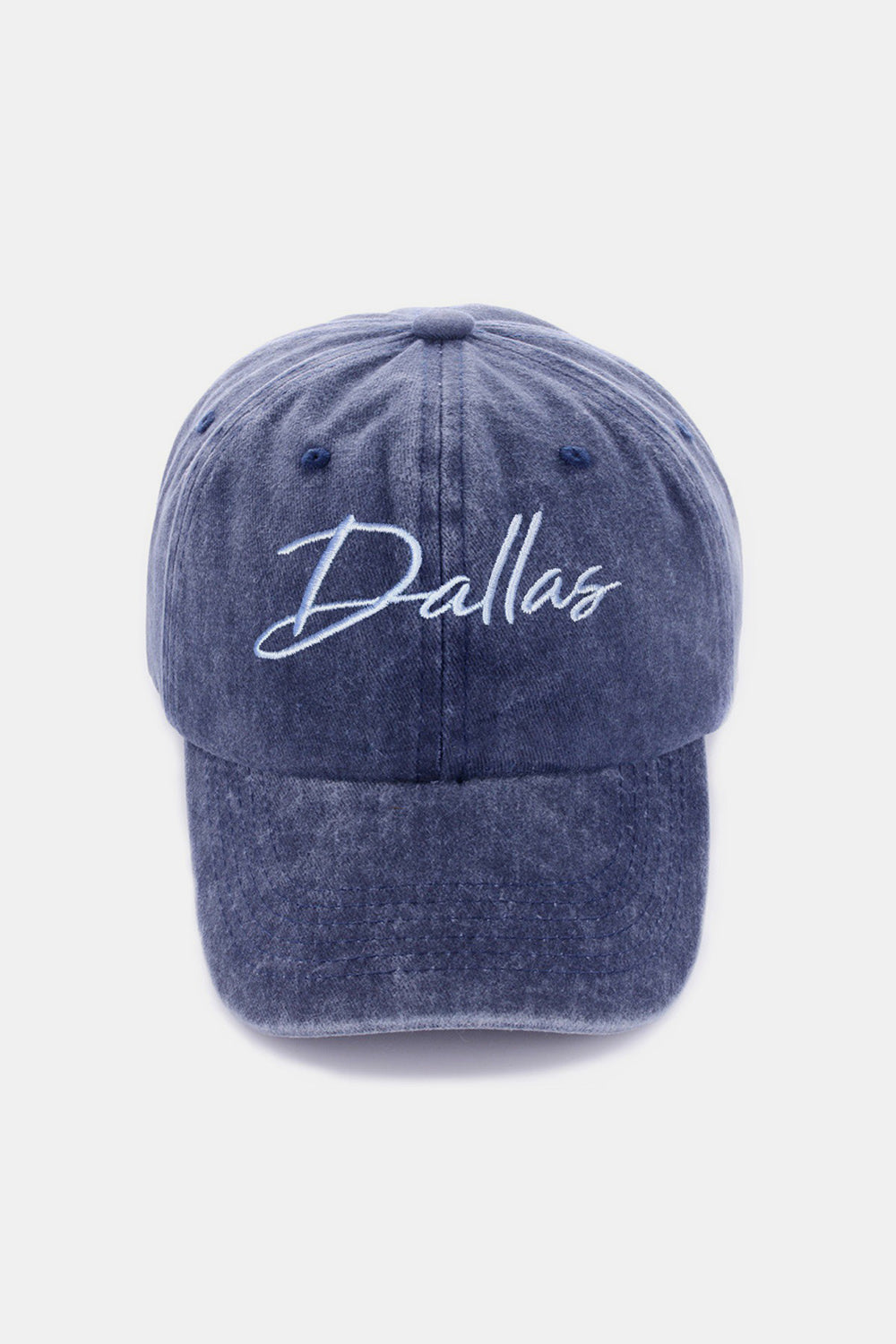 Zenana Washed DALLAS Embroidered Baseball Cap-Jewearrings