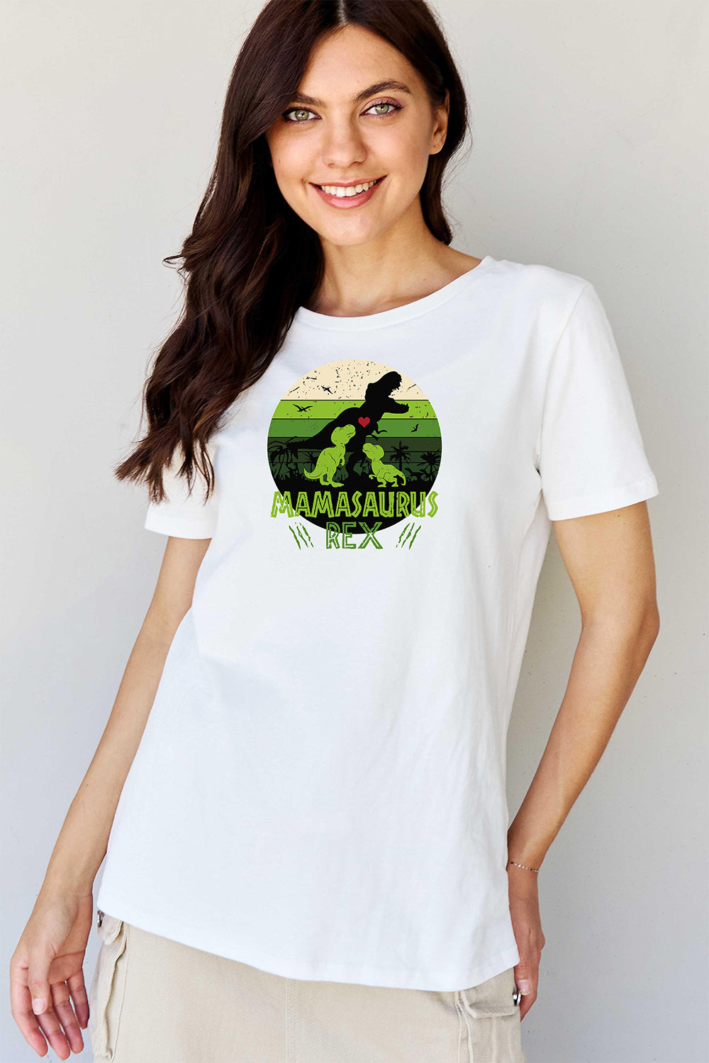 Simply Love Full Size MAMASAURUS REX Graphic T-Shirt-Jewearrings