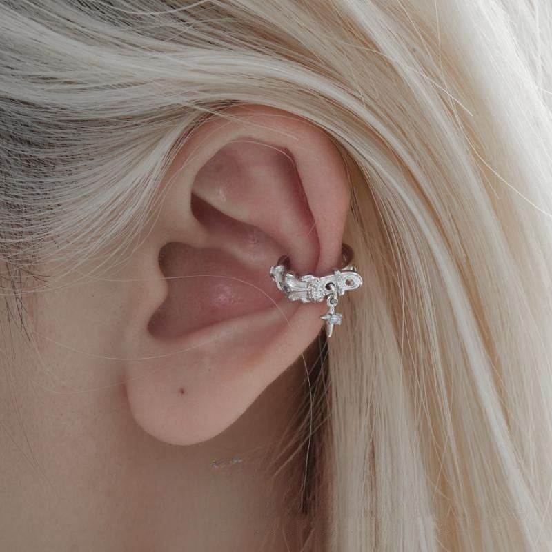 Cross Earrings Asymmetric Non-pierced Ear Bone Clip-Jewearrings