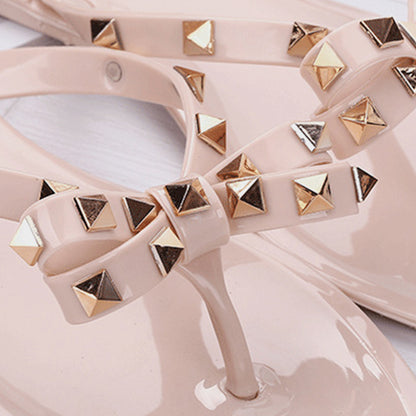 Bow Toe Post PVC Sandals-Jewearrings