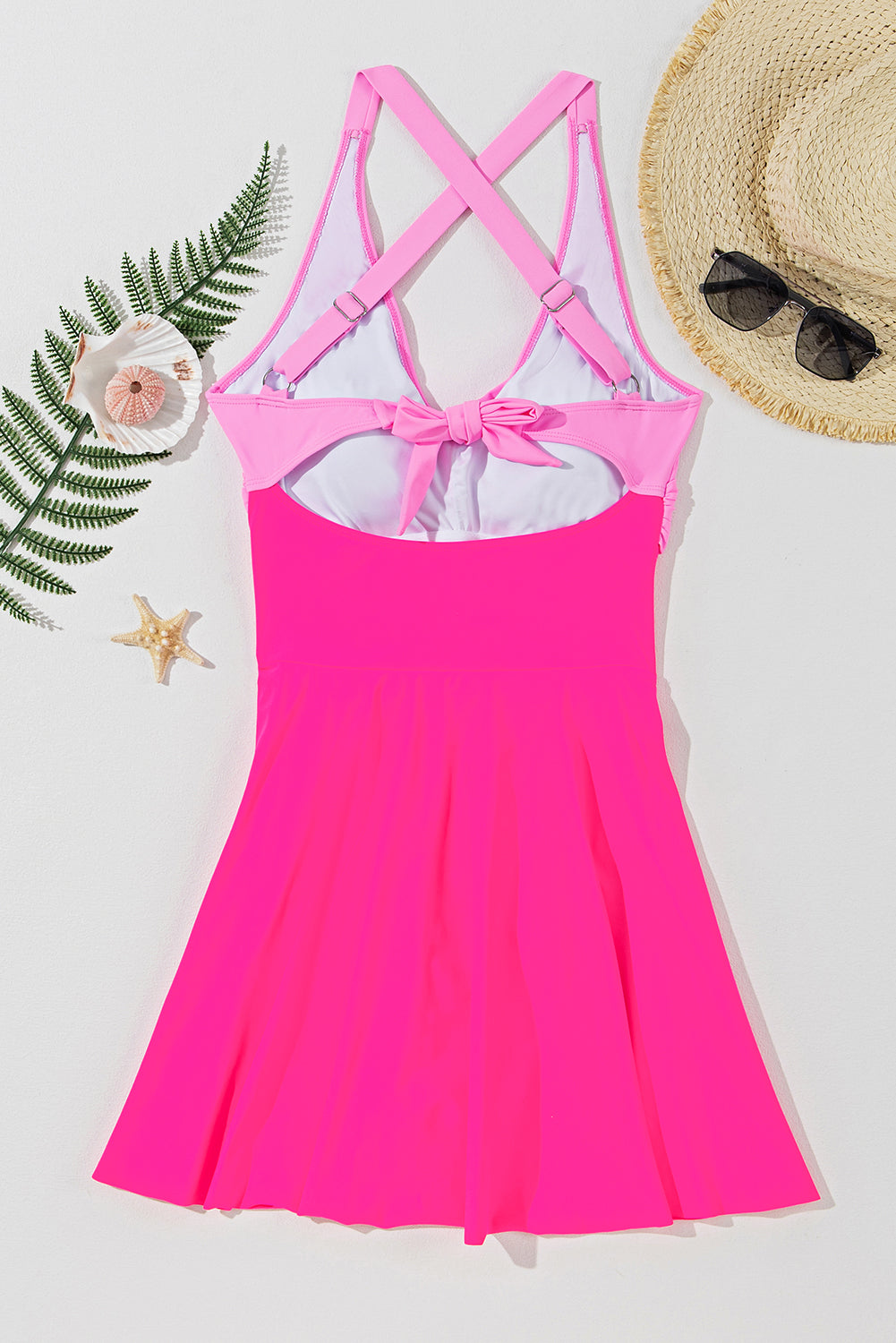 Crisscross V-Neck One-Piece Swimwear-Jewearrings