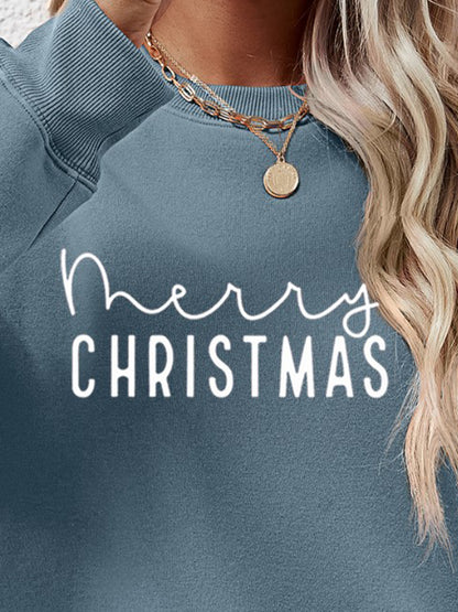 MERRY CHRISTMAS Dropped Shoulder Sweatshirt-Jewearrings