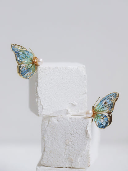 Summer New Product Butterfly Female Sterling Silver Stud Earrings-Jewearrings