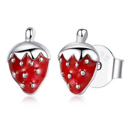 Belawang Korean Version Of S925 Sterling Silver Blue Heart-shaped Earrings-Jewearrings