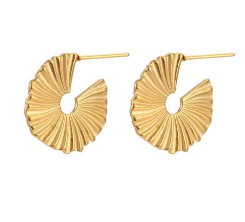 Belle Gold Earrings-Jewearrings