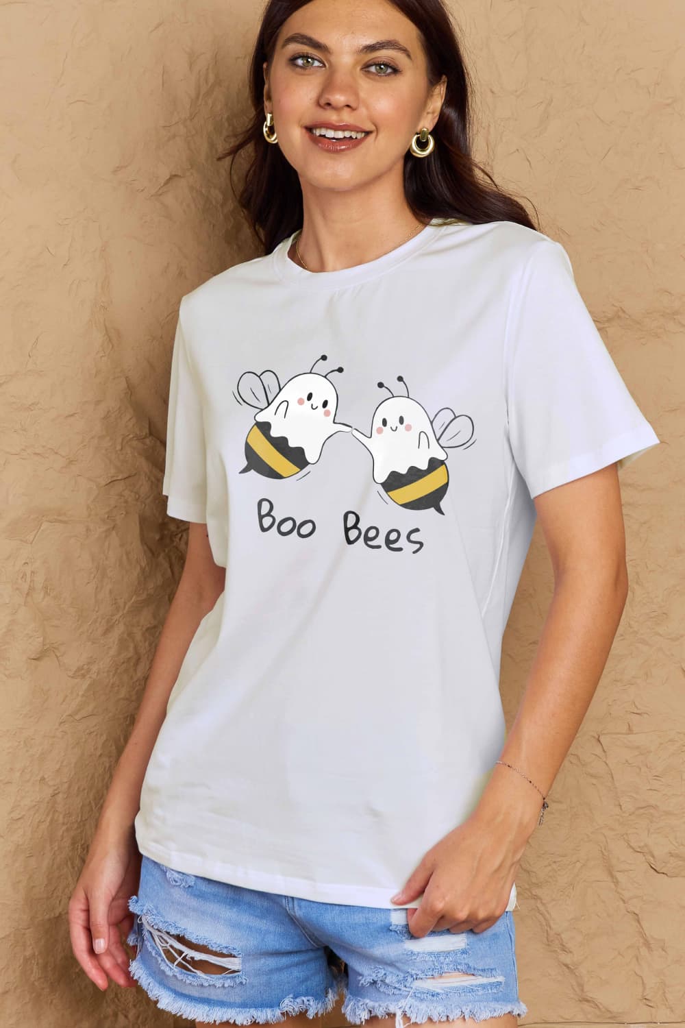 Simply Love Full Size BOO BEES Graphic Cotton T-Shirt-Jewearrings