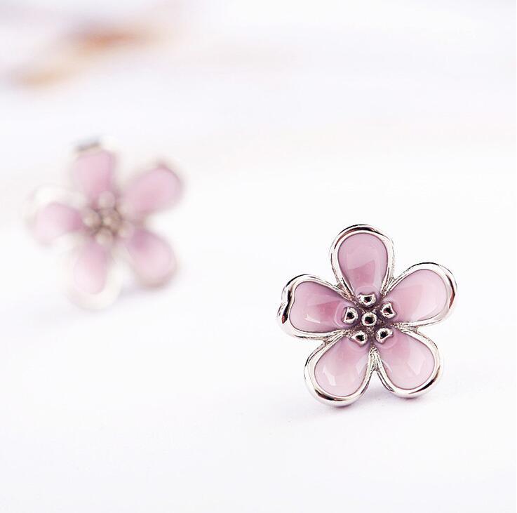 Fashion Simple S925 Sterling Silver Flower Earrings-Jewearrings