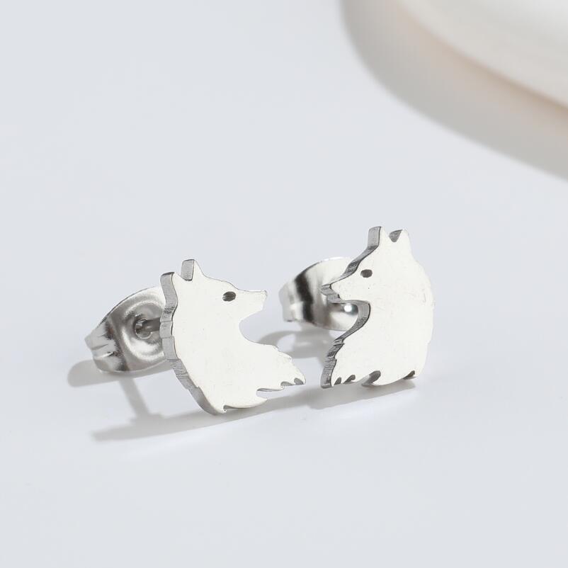 Cute Elf Animal Stud Earrings For Women Ins Style Personalized Earclip-Jewearrings