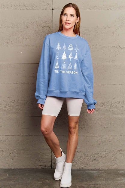 Simply Love Full Size Christmas Tree Graphic Sweatshirt-Jewearrings