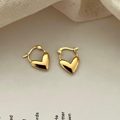 Korean Version Of 925 Sterling Silver Love Earrings-Jewearrings