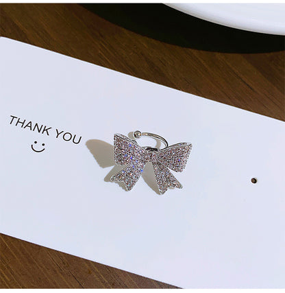 Bow Ear Clip Ear Clip Female Feeling Special-interest Earrings Without Pierced Ears-Jewearrings